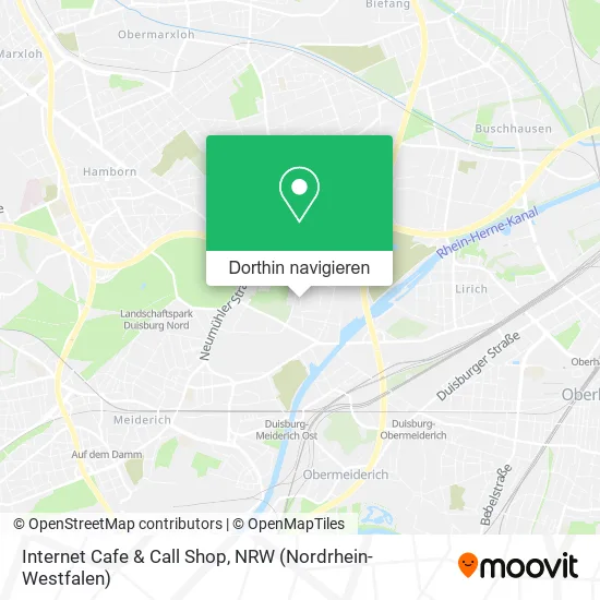 Internet Cafe & Call Shop Karte