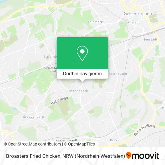 Broasters Fried Chicken Karte