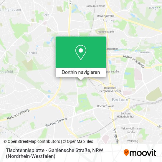Tischtennisplatte - Gahlensche Straße Karte