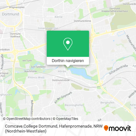 Comcave.College Dortmund, Hafenpromenade Karte
