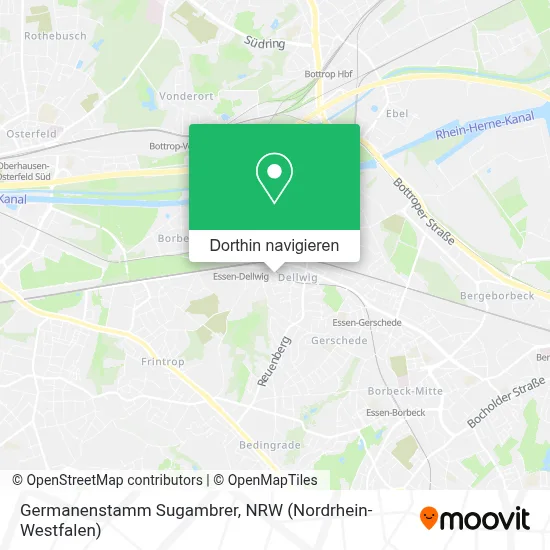 Germanenstamm Sugambrer Karte