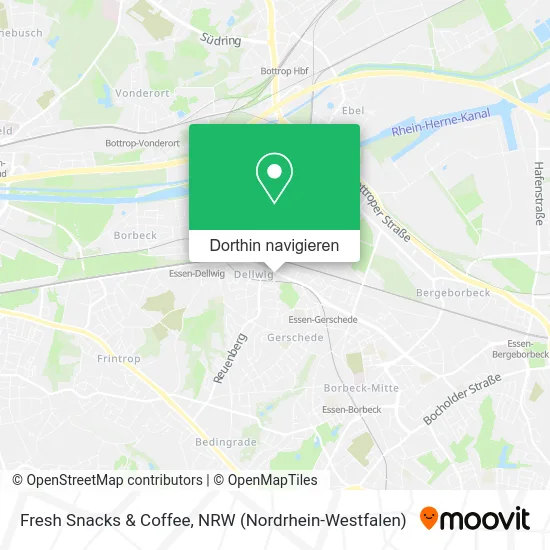 Fresh Snacks & Coffee Karte