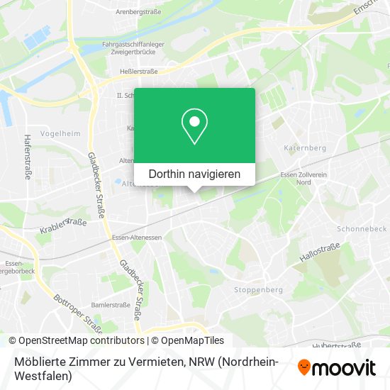 Möblierte Zimmer zu Vermieten Karte