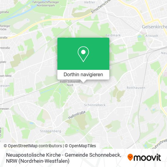 Neuapostolische Kirche - Gemeinde Schonnebeck Karte