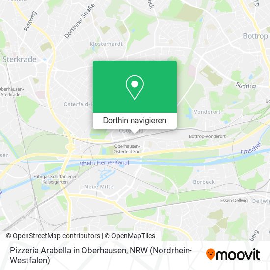 Pizzeria Arabella in Oberhausen Karte