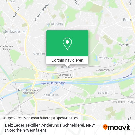 Delz Leder Textilien Änderungs Schneiderei Karte