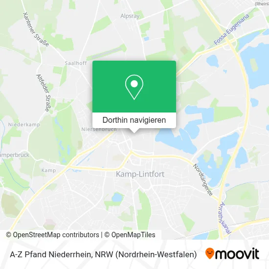 A-Z Pfand Niederrhein Karte