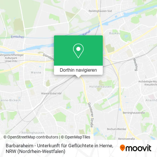 Barbaraheim - Unterkunft für Geflüchtete in Herne Karte