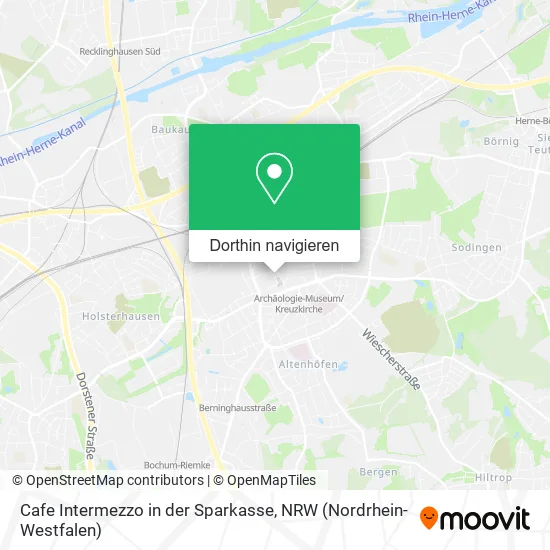 Cafe Intermezzo in der Sparkasse Karte