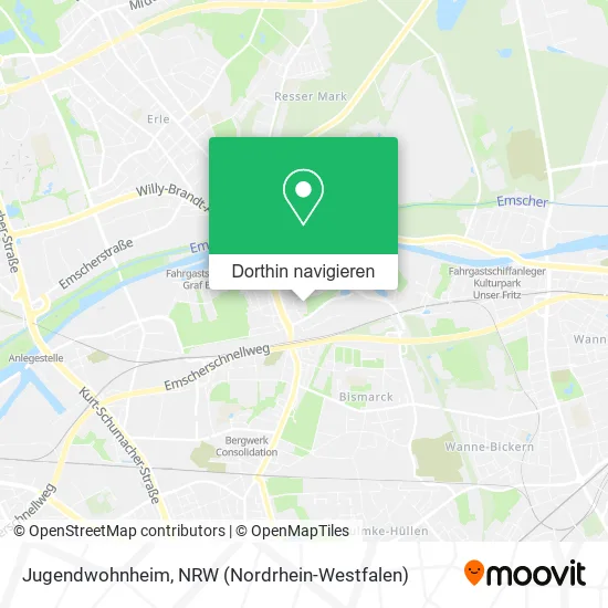 Jugendwohnheim Karte