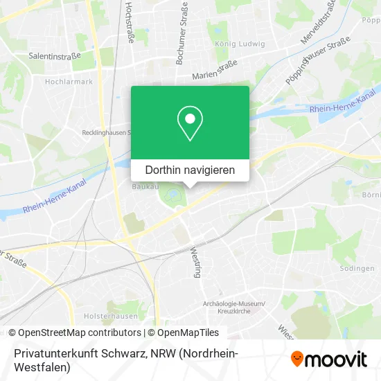 Privatunterkunft Schwarz Karte