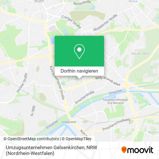 Umzugsunternehmen Gelsenkirchen Karte