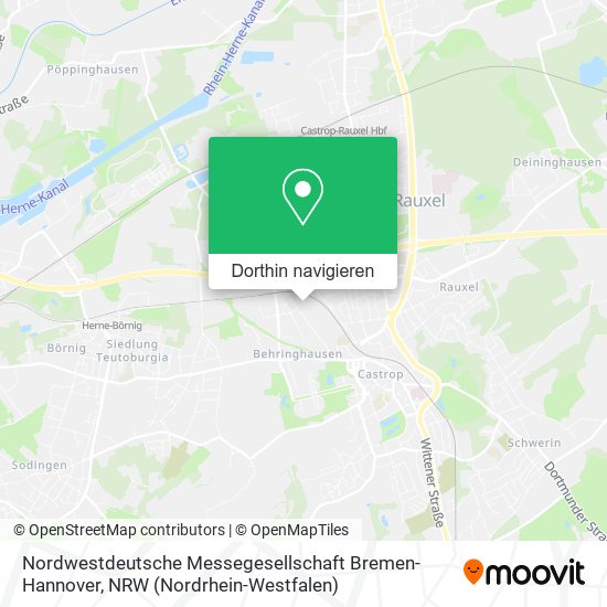 Nordwestdeutsche Messegesellschaft Bremen-Hannover Karte