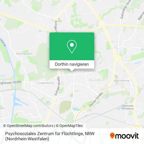 Psychosoziales Zentrum für Flüchtlinge Karte