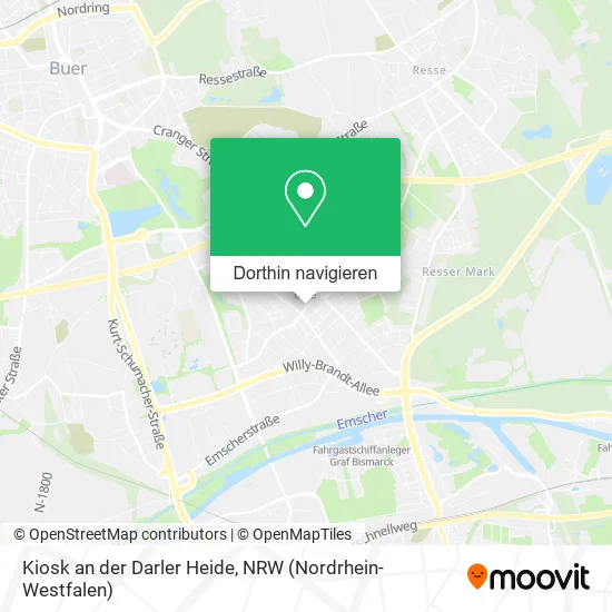 Kiosk an der Darler Heide Karte