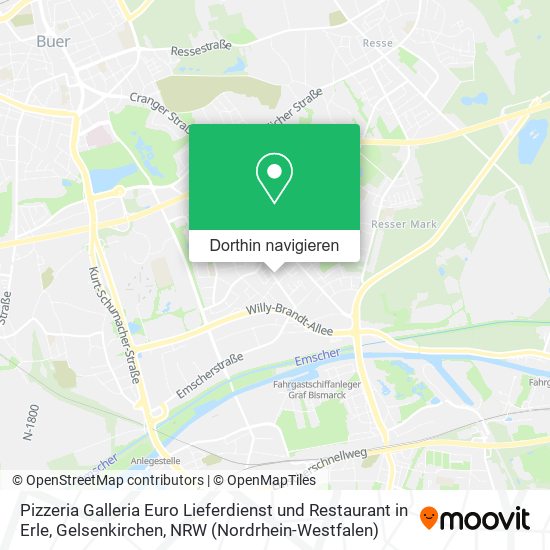 Pizzeria Galleria Euro Lieferdienst und Restaurant in Erle, Gelsenkirchen Karte