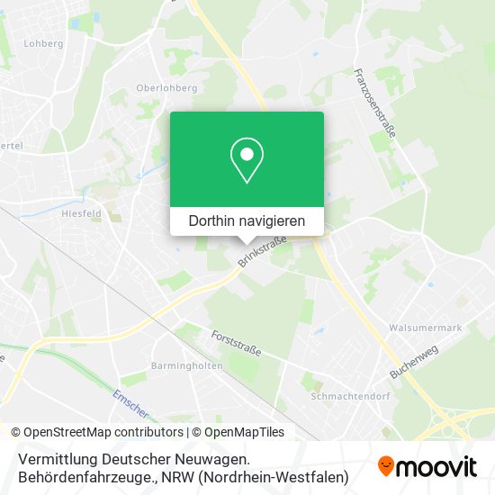 Vermittlung Deutscher Neuwagen. Behördenfahrzeuge. Karte