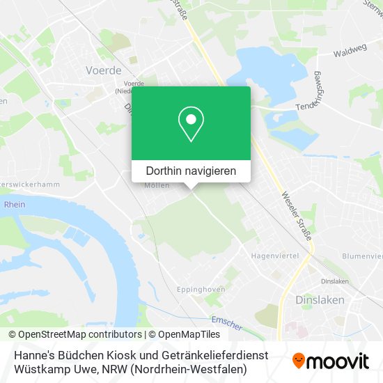 Hanne's Büdchen Kiosk und Getränkelieferdienst Wüstkamp Uwe Karte