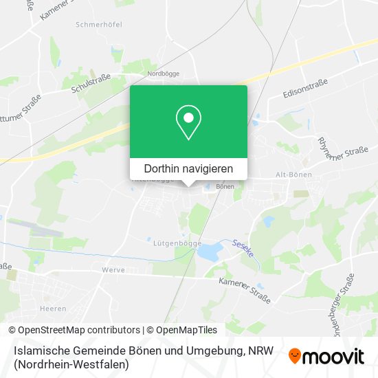 Islamische Gemeinde Bönen und Umgebung Karte