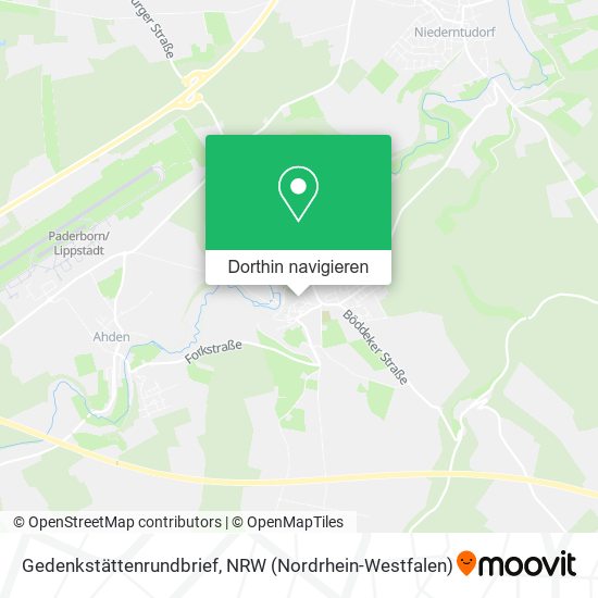 Gedenkstättenrundbrief Karte