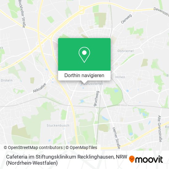 Cafeteria im Stiftungsklinikum Recklinghausen Karte