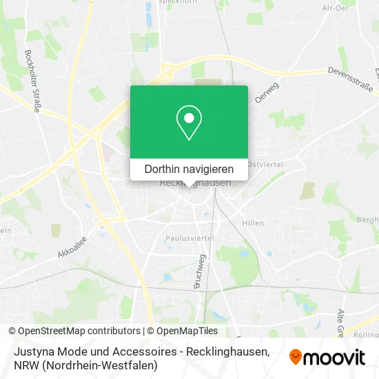 Justyna Mode und Accessoires - Recklinghausen Karte