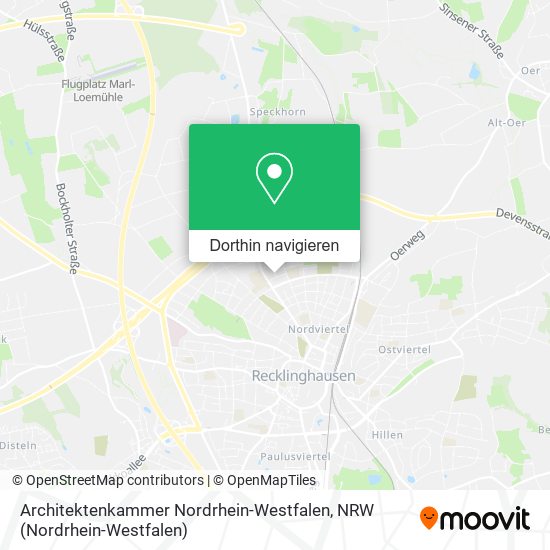 Architektenkammer Nordrhein-Westfalen Karte