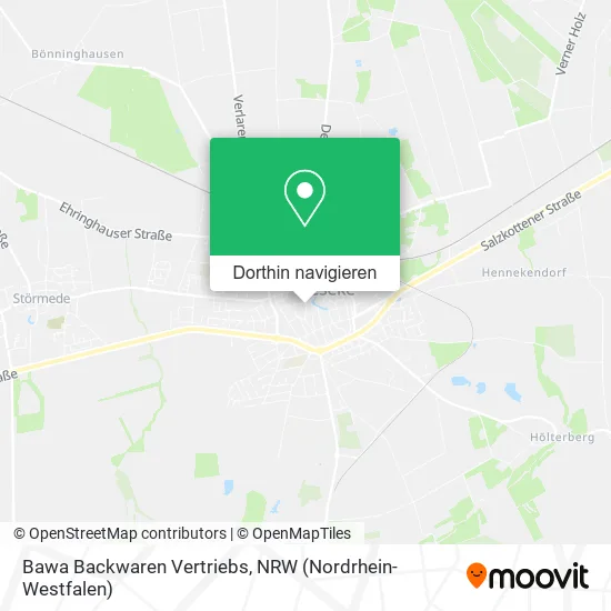 Bawa Backwaren Vertriebs Karte
