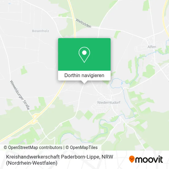 Kreishandwerkerschaft Paderborn-Lippe Karte