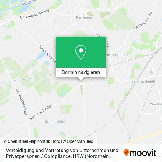 Verteidigung und Vertretung von Unternehmen und Privatpersonen / Compliance Karte