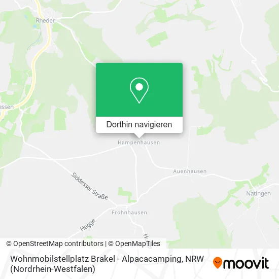 Wohnmobilstellplatz Brakel - Alpacacamping Karte