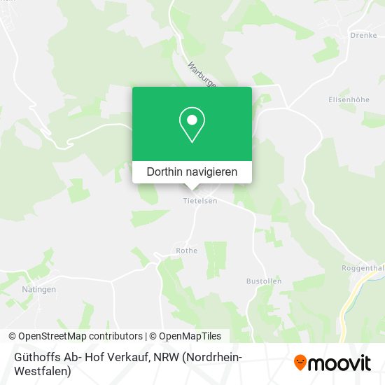 Güthoffs Ab- Hof Verkauf Karte