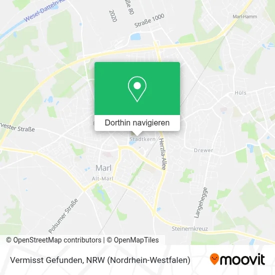 Vermisst Gefunden Karte