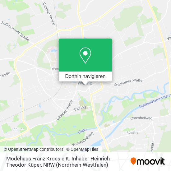 Modehaus Franz Kroes e.K. Inhaber Heinrich Theodor Küper Karte