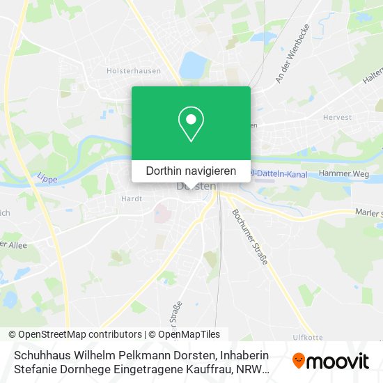 Schuhhaus Wilhelm Pelkmann Dorsten, Inhaberin Stefanie Dornhege Eingetragene Kauffrau Karte