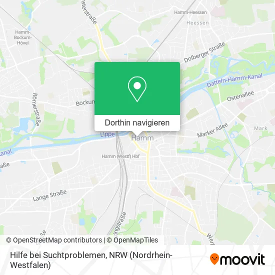Hilfe bei Suchtproblemen Karte