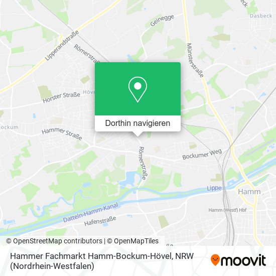 Hammer Fachmarkt Hamm-Bockum-Hövel Karte