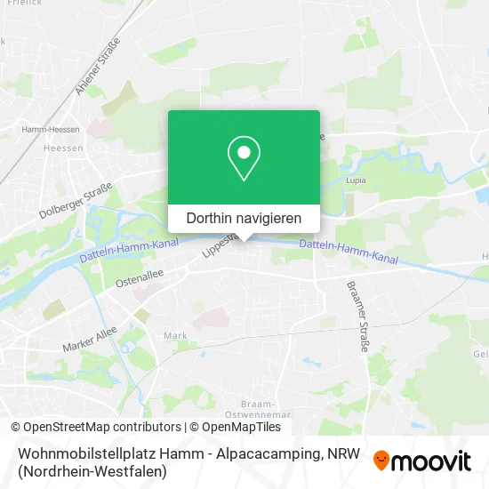 Wohnmobilstellplatz Hamm - Alpacacamping Karte