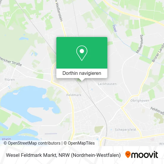 Wesel Feldmark Markt Karte