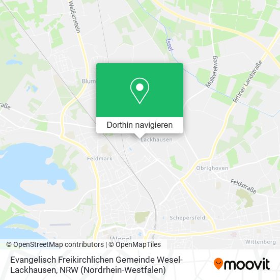 Evangelisch Freikirchlichen Gemeinde Wesel-Lackhausen Karte