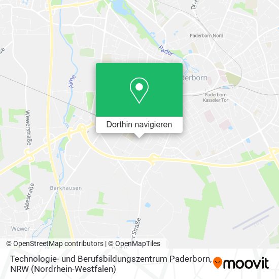 Technologie- und Berufsbildungszentrum Paderborn Karte