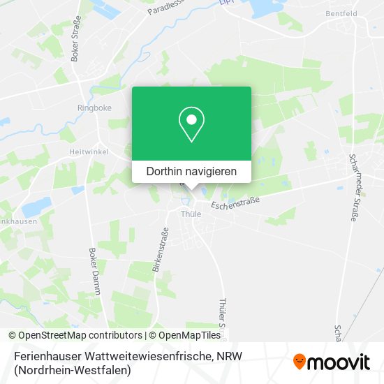 Ferienhauser Wattweitewiesenfrische Karte