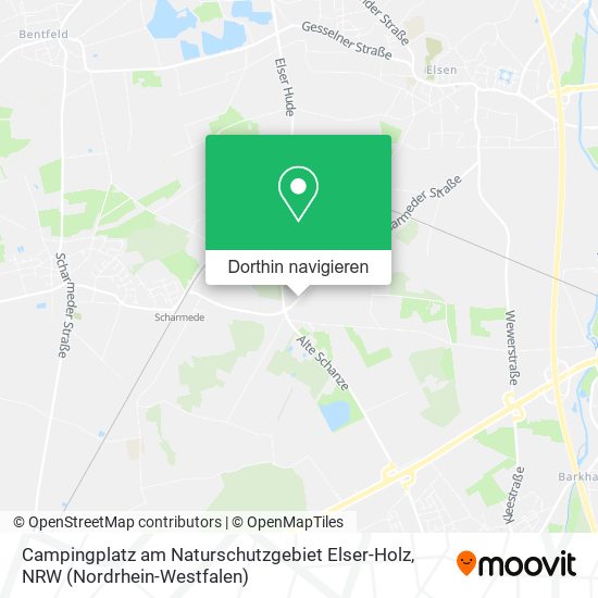 Campingplatz am Naturschutzgebiet Elser-Holz Karte