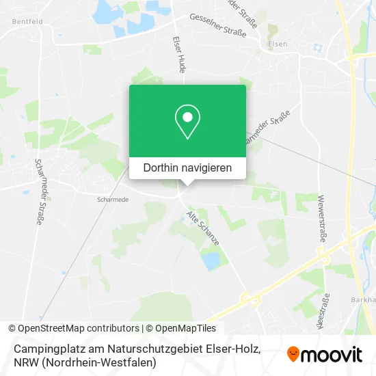 Campingplatz am Naturschutzgebiet Elser-Holz Karte