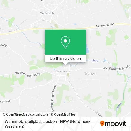 Wohnmobilstellplatz Liesborn Karte