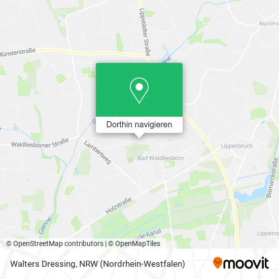 Walters Dressing Karte