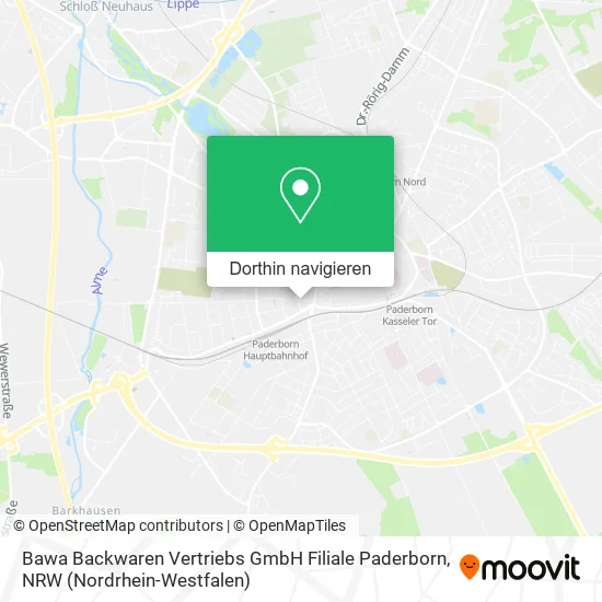 Bawa Backwaren Vertriebs GmbH Filiale Paderborn Karte