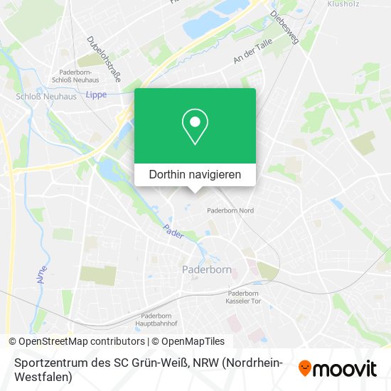 Sportzentrum des SC Grün-Weiß Karte