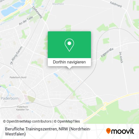 Berufliche Trainingszentren Karte