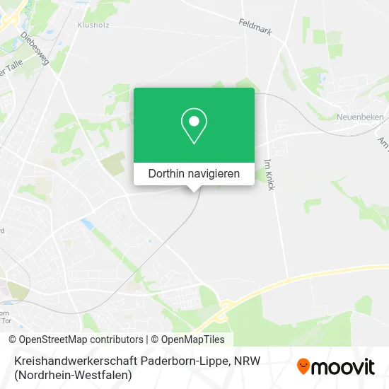 Kreishandwerkerschaft Paderborn-Lippe Karte